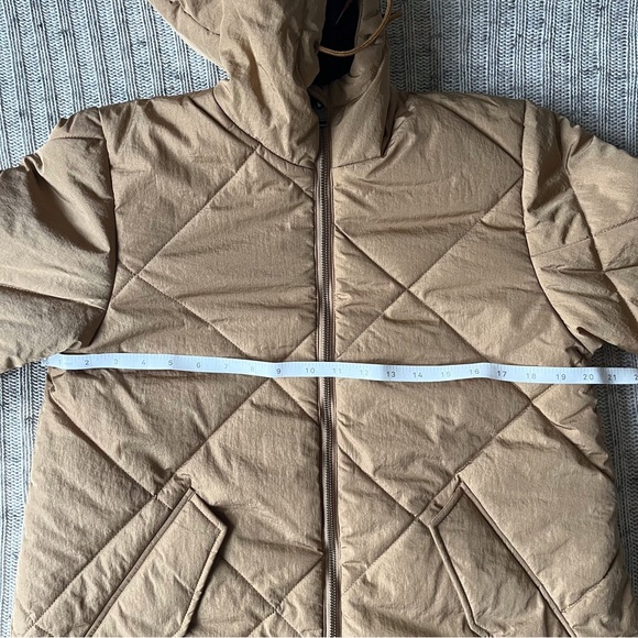 Selected Femme Long Quilted Oversized Hooded Coat - Picture 11 of 15